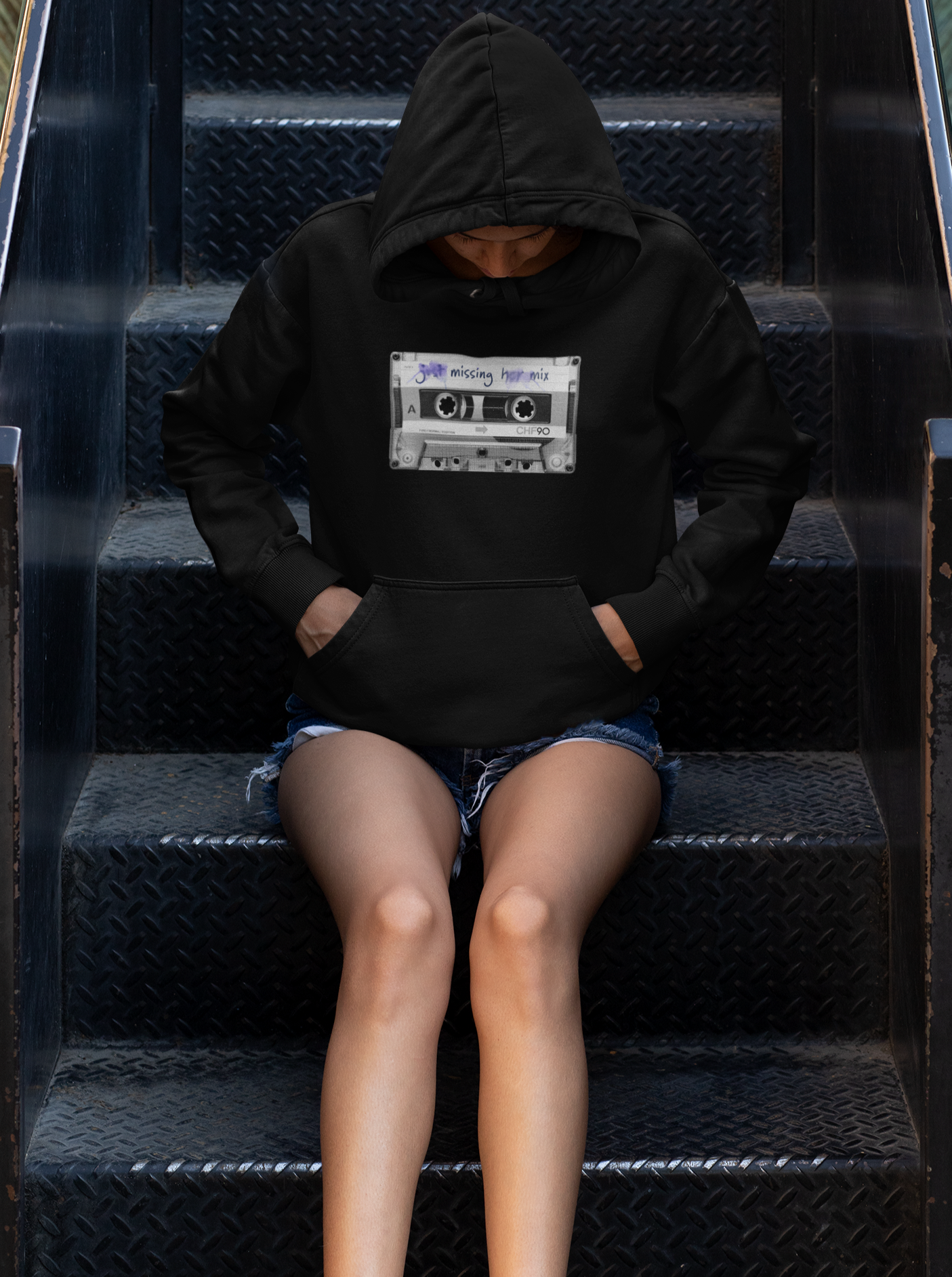 Just Missin Her Hoodie - Black