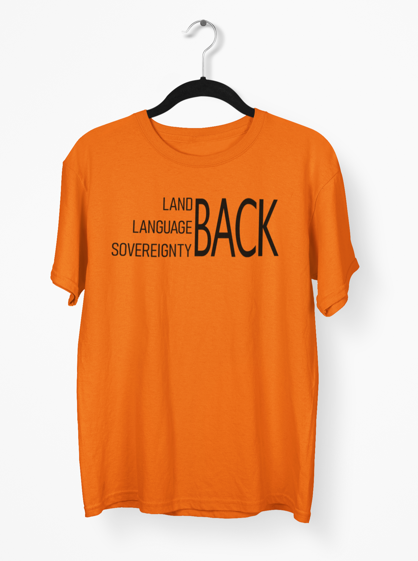 Land Language Sovereignty T-Shirt - Orange