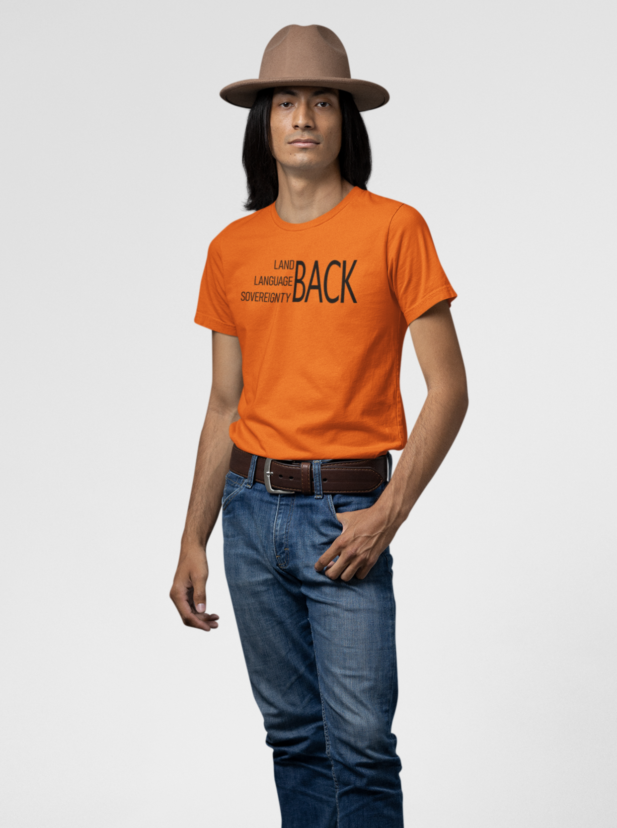 Land Language Sovereignty T-Shirt - Orange