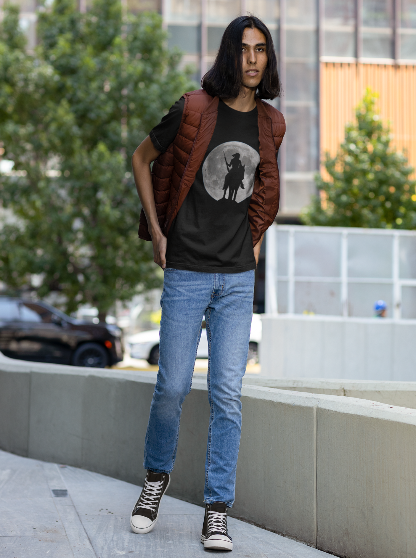 Moon Rider T-Shirt - Black