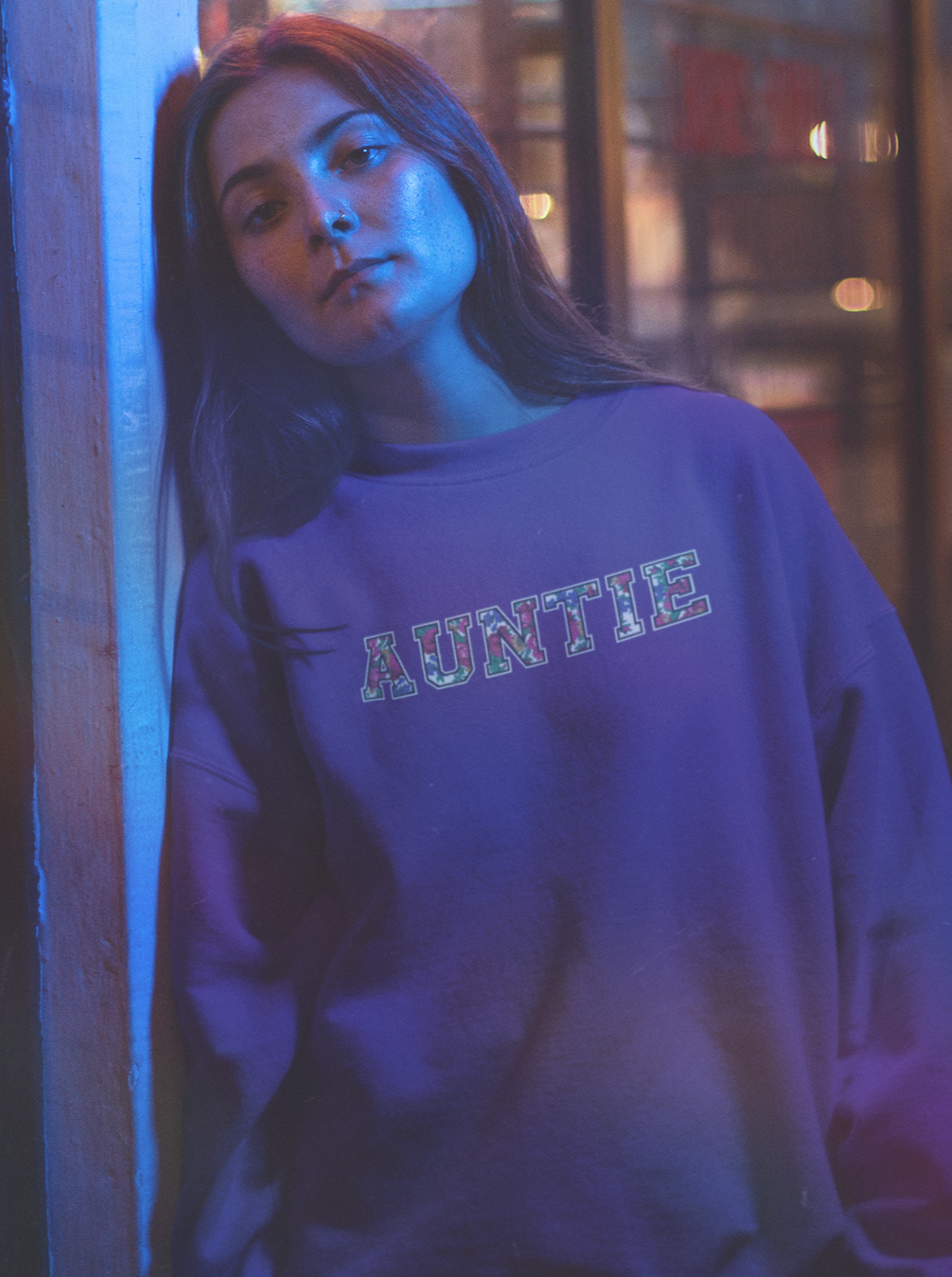 Auntie Crewneck - Purple